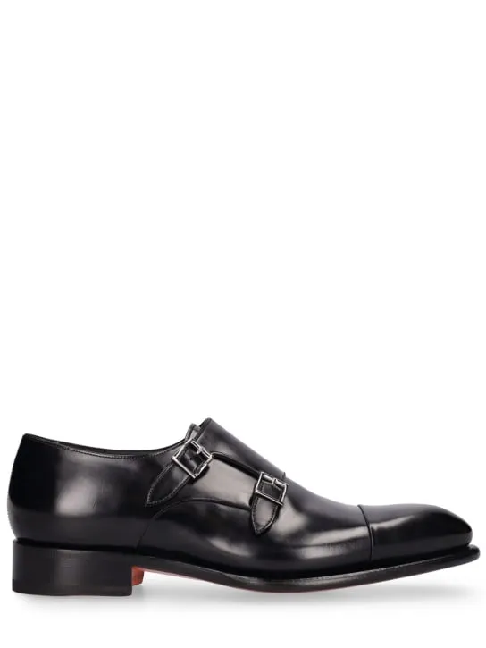 Santoni   Buckled leather shoes 