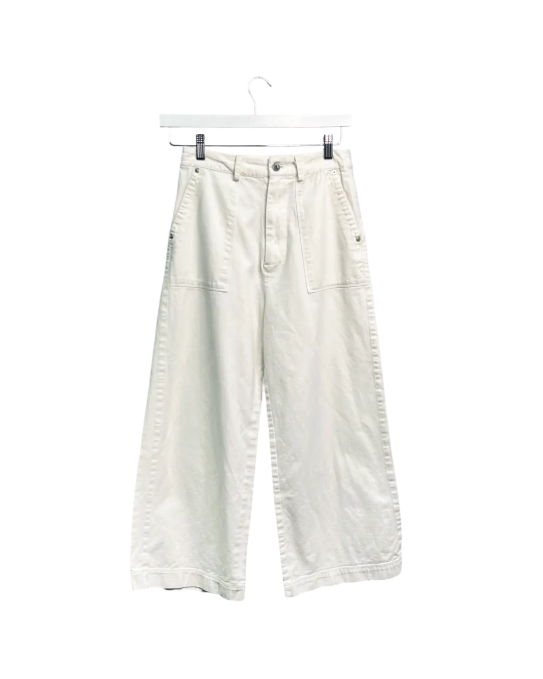 Size 8 - Incu Collection Off-White Crop Pants