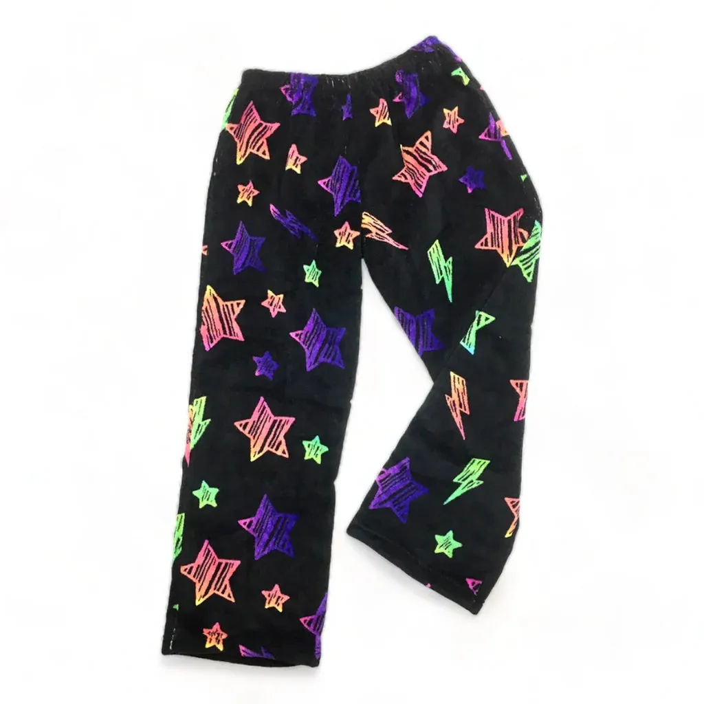 Stars and Bolts Fuzzy Pants- Girls