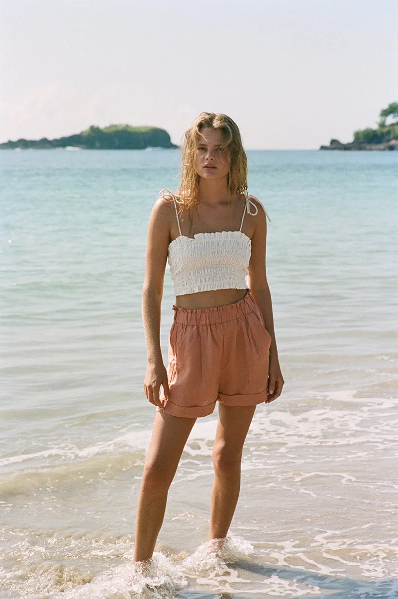 SUMMER Shorts - light clay linen