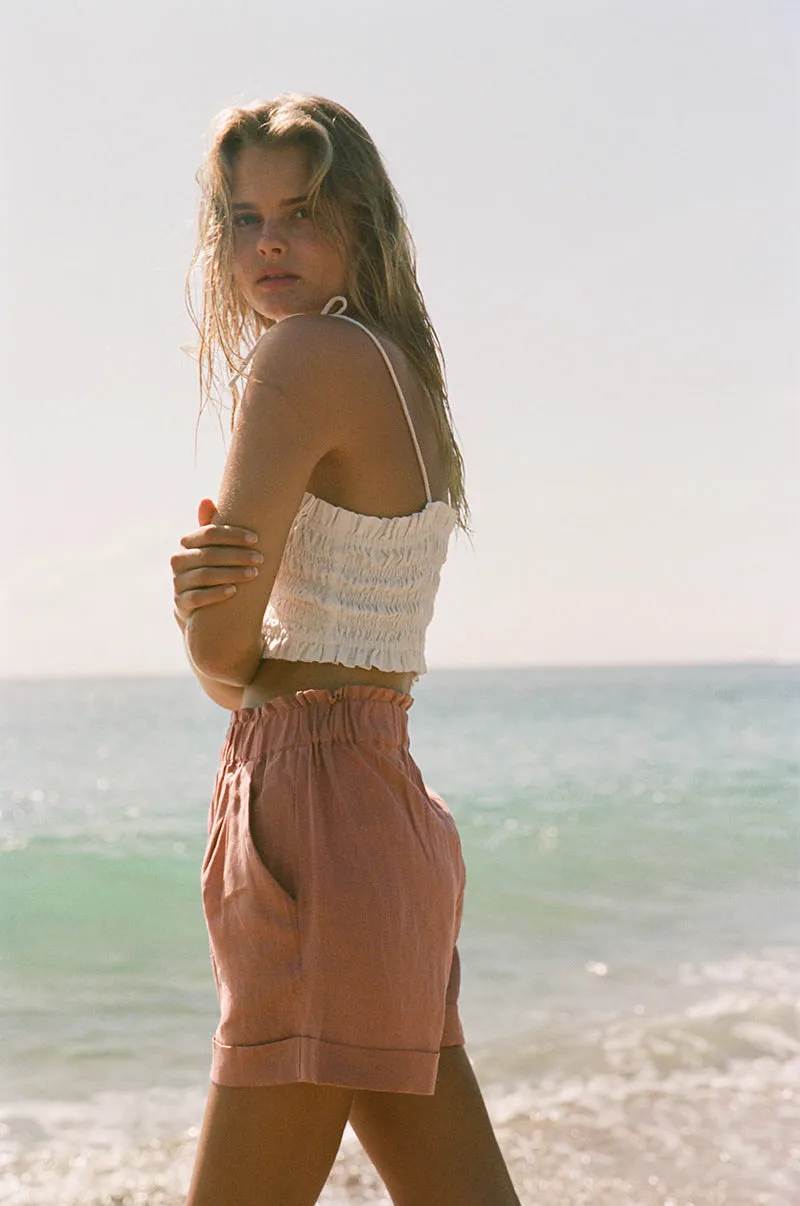 SUMMER Shorts - light clay linen