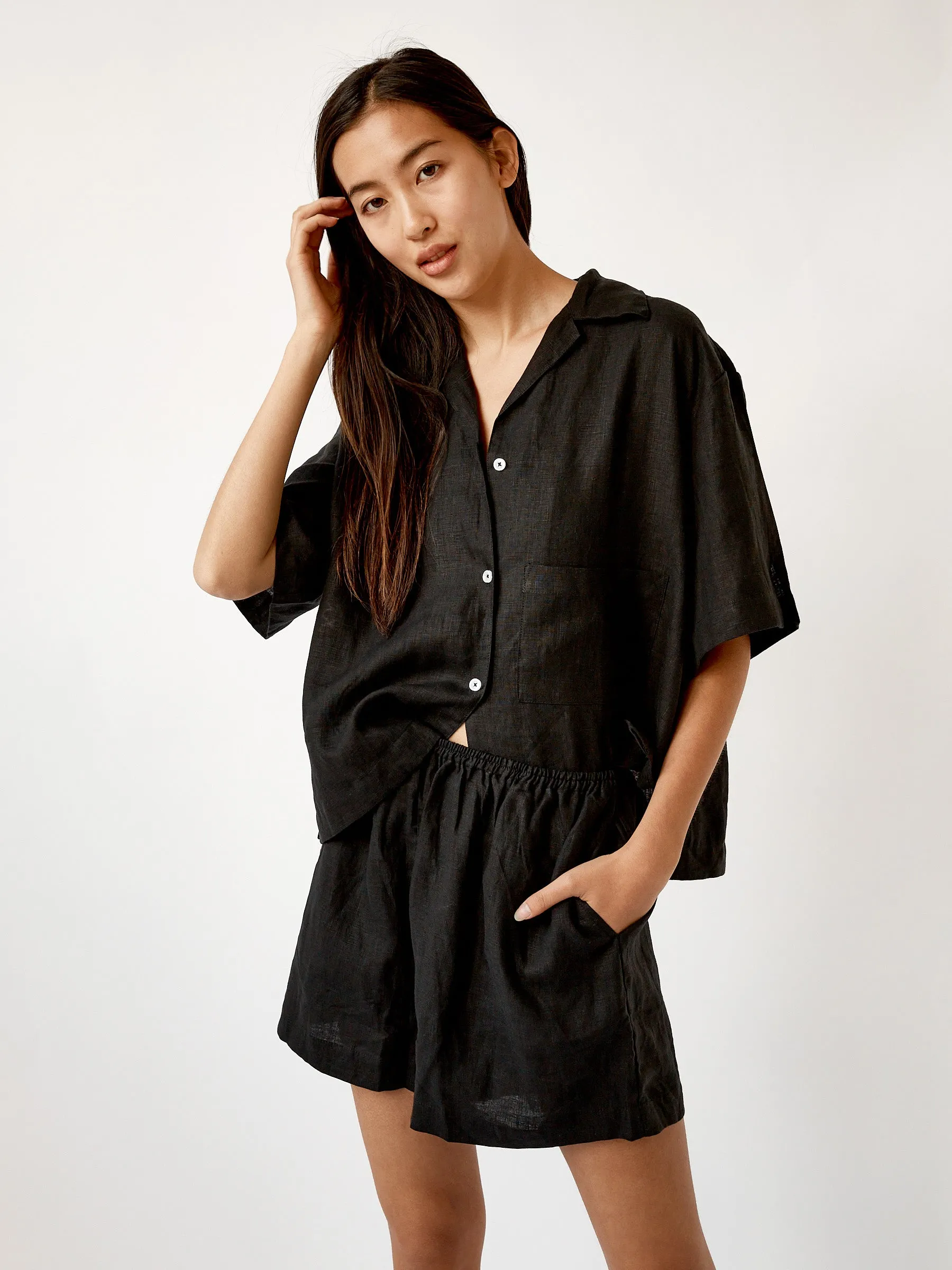 The 04 Linen Short Sleeve Short Set