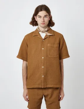 Universal Works Camp Shirt (Japanese Waffle) - Bronze