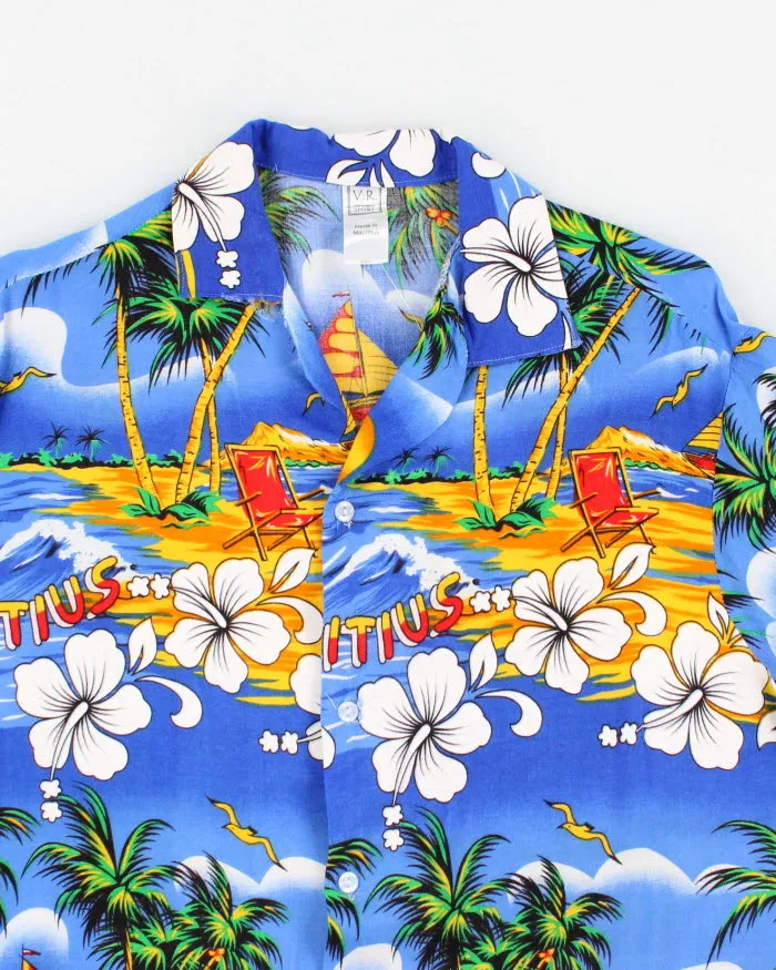 Vintage Men's Hawaiian Print Shirt - M