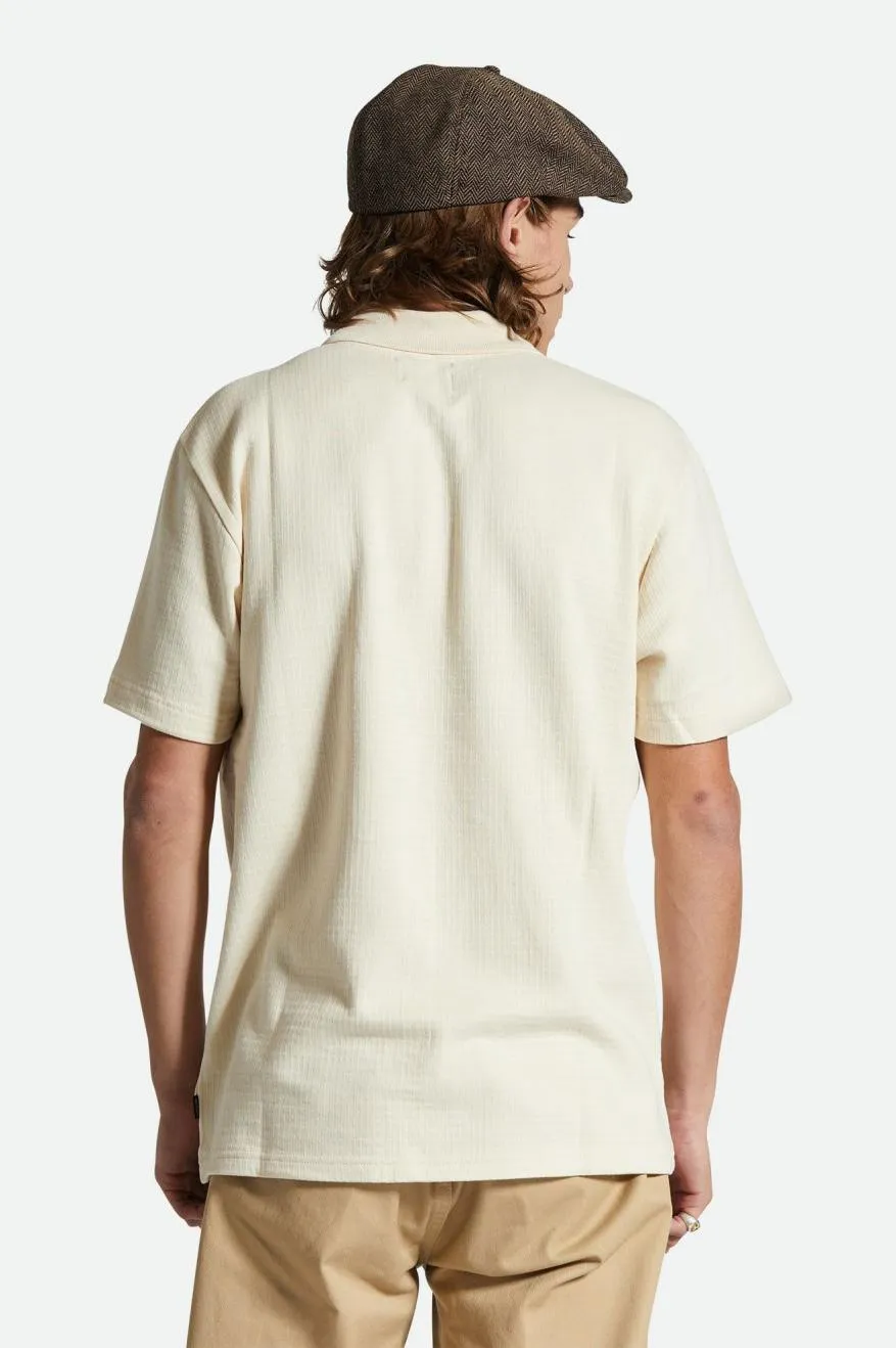 Waffle S/S Polo - Whitecap