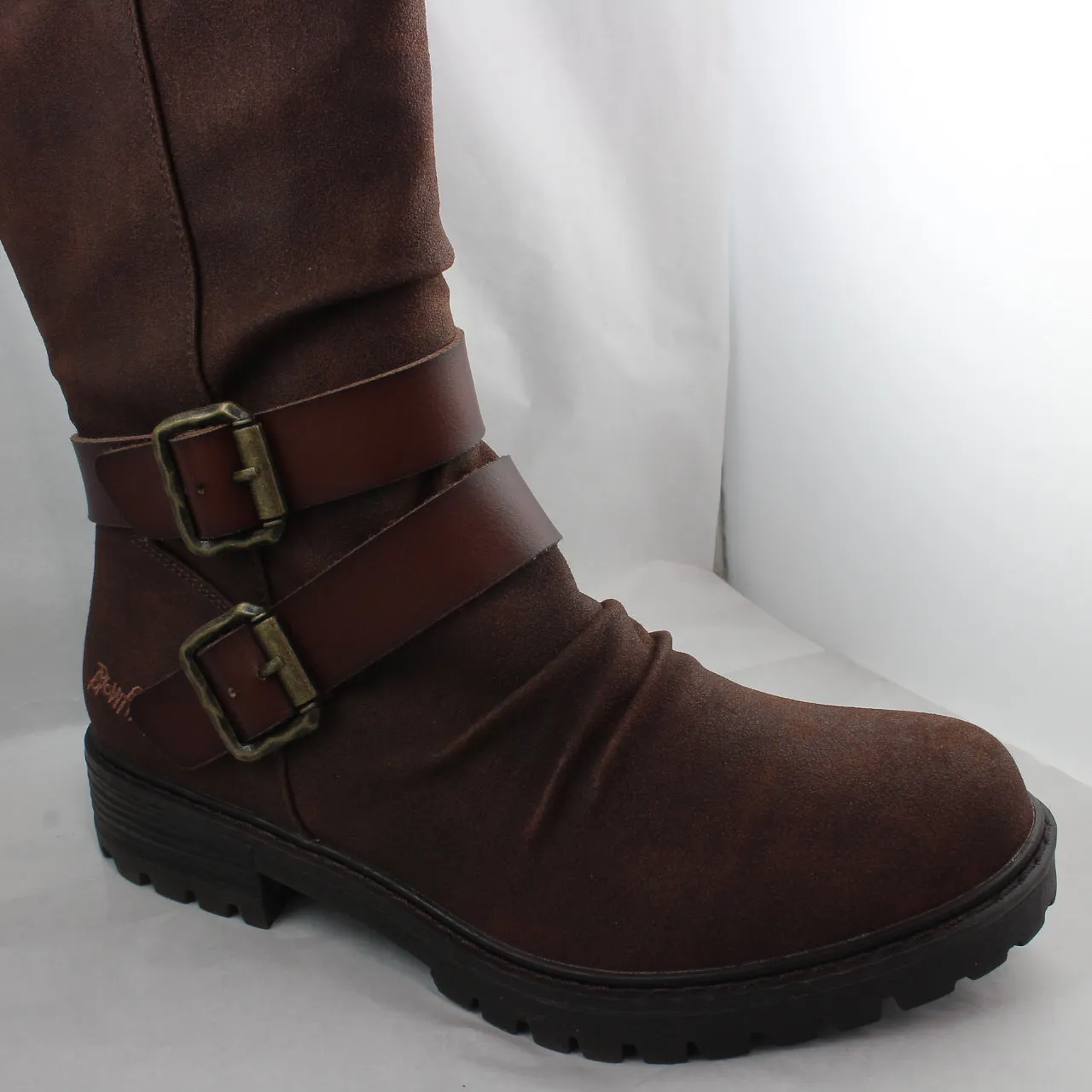 Womens Blowfish Malibu Redial Knee Boots Tobacco Rustic