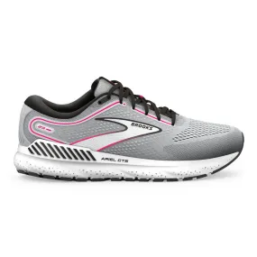 Women's Brooks Ariel GTS 23, Grey/Black/Pink, 10 D Wide