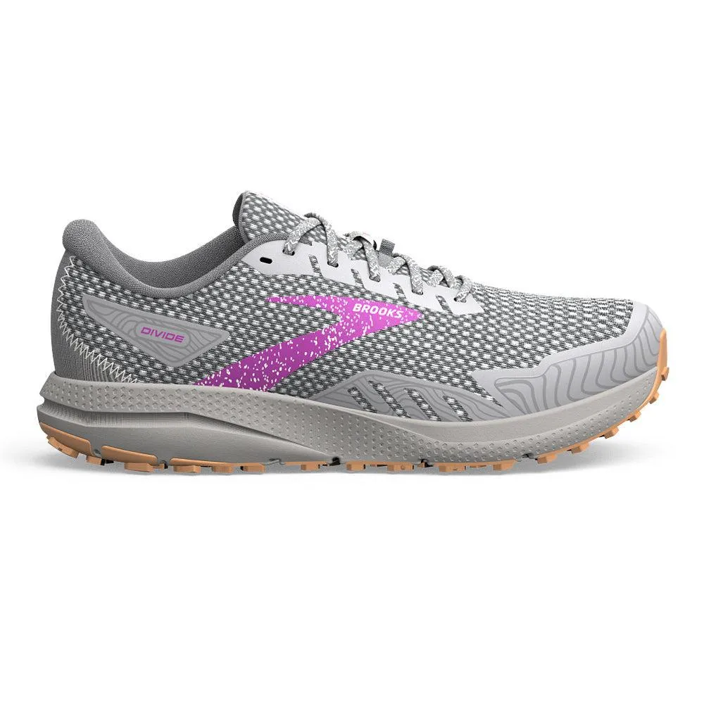 Women's Brooks Divide 4, Alloy/Oyster/Violet, 8 B Medium